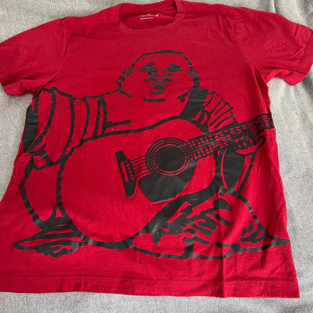 True Religion Short Sleeve Oversized Buddha Crew T Shirt
